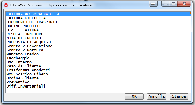 Selezione Documenti Da Verificare In Un Periodo
