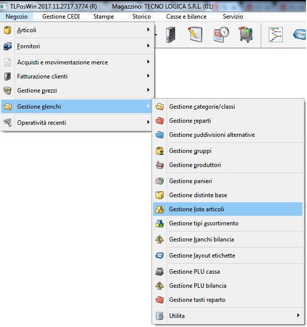 Percorso gestione elenchi liste articoli.png