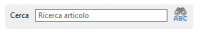 Campo ricerca articoli