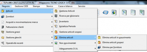 Percorso Elimina Articoli